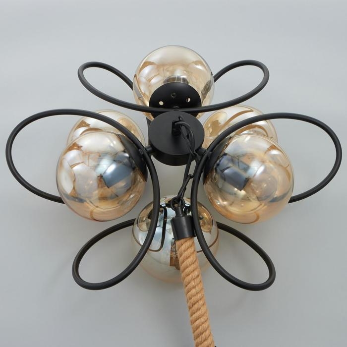 Люстра 85220/6 E27 40Вт черный 52х52х53-83 см BayerLux