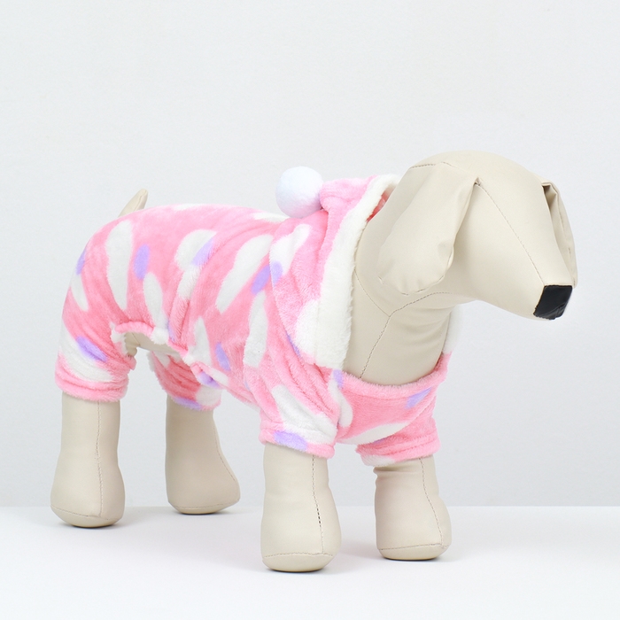 Комбинезон  Комбинезон "Любовь" с капюшоном, размер L (ДС 35 см, ОГ 45 см, ОШ 35 см), розовый