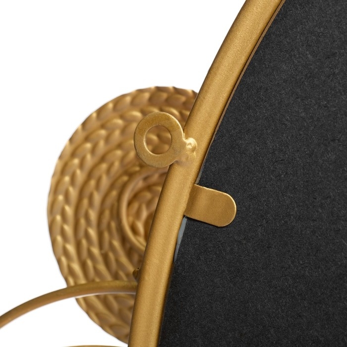 Декор настенный металл с зеркалом "Стиль" сине-золотой 59,7х98,4х6,4 см