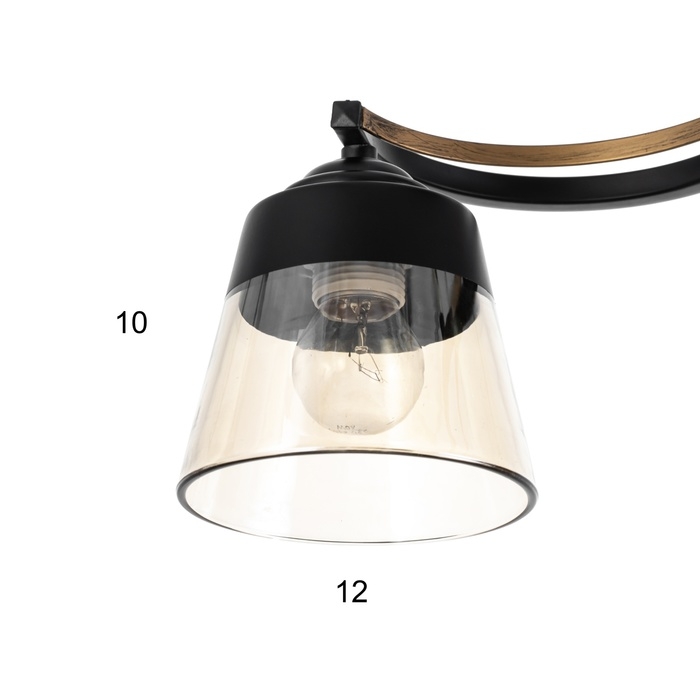 Люстра Люстра "Рори" 2хЕ27 40Вт черный 40х40х28 см