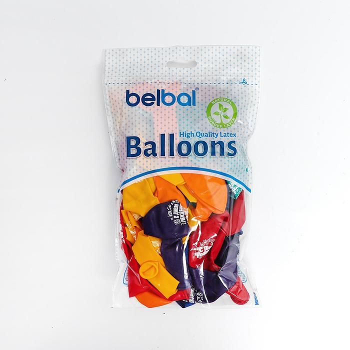 Шар латексный 14 Шар латексный 14" «С днём рождения! Музыкальный», пастель, 2-сторонний, набор 50 шт., МИКС