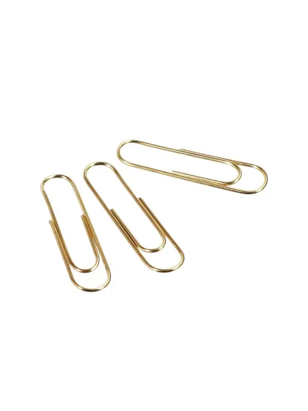 Скрепки канцелярские ErichKrause, 28 мм, 100 шт., омедненные, картонная упаковка