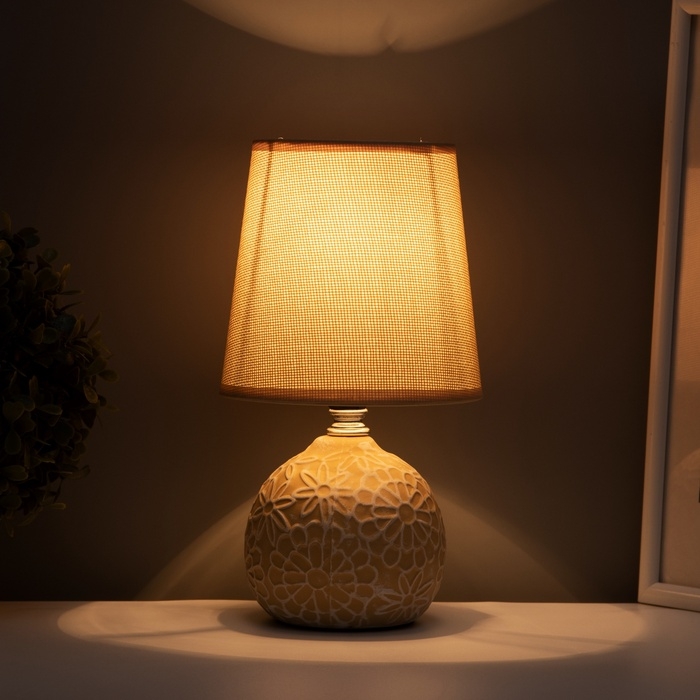 Настольная лампа Настольная лампа "Элис" Е14 40вт горчичный 13х13х25 см