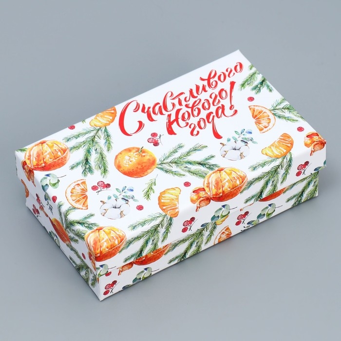 Набор подарочных коробок 10 в 1 «Новогодняя акварель», 12 х 7 х 4 - 32.5 х 20 х 12.5 см, Новый год