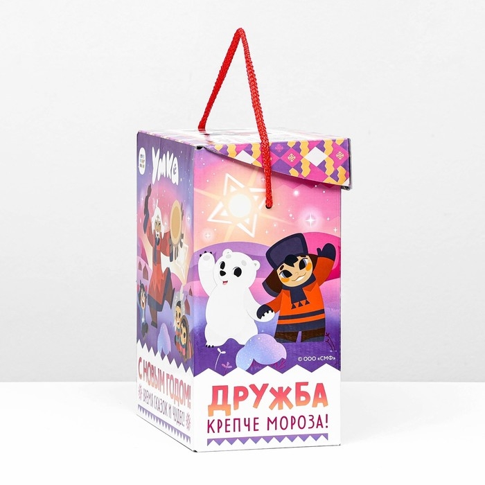 Новый год. Коробка подарочная складная Новый год. Коробка подарочная складная "Умка" 19,8 х 12 х 24,3 см.