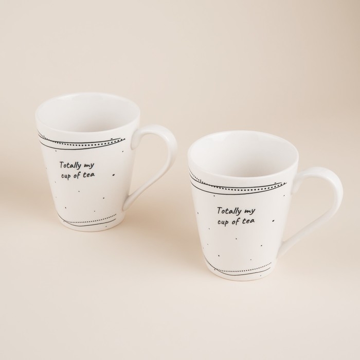 Набор кружек фарфоровых SL Home «Милый дом», 350 мл, цвет белый Набор кружек фарфоровых SL Home «Милый дом», 350 мл, цвет белый