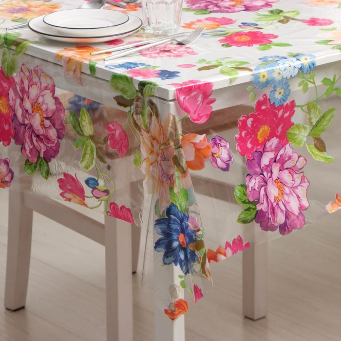 Клеёнка на стол Доляна «Сад», ширина 137 см, толщина 0,08 мм, рулон 30 метров Клеёнка на стол Доляна «Сад», ширина 137 см, толщина 0,08 мм, рулон 30 метров