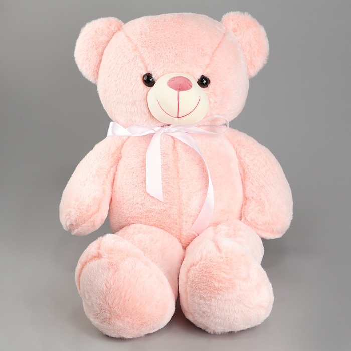 Мягкая игрушка «Медведь», с бантом, 60 см, цвет светло - розовый