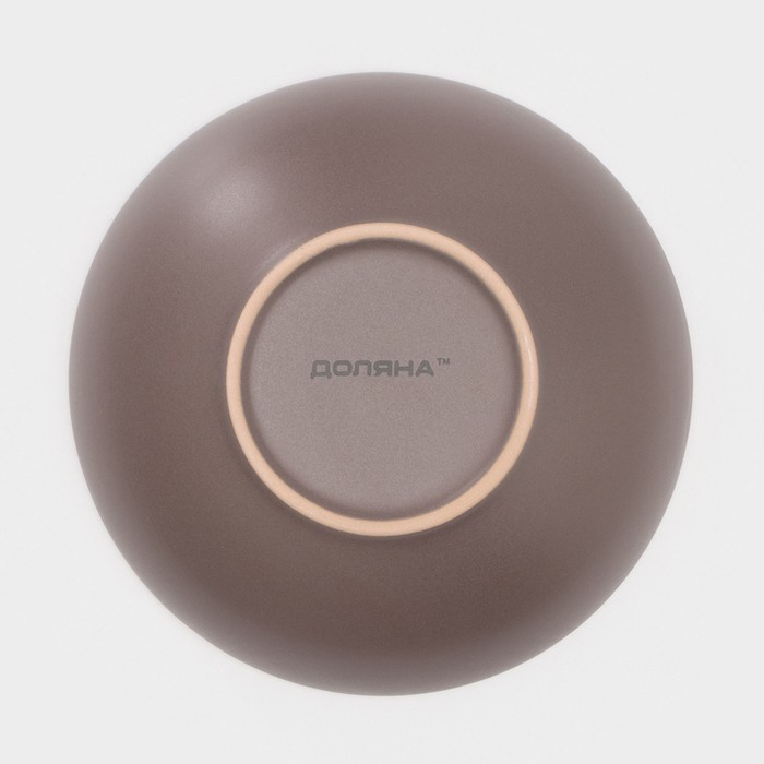 Набор тарелок керамических Доляна «Пастель», 18 предметов: 6 тарелок d=19 см, 6 тарелок d=27 см, 6 мисок d=19 см, цвет коричневый