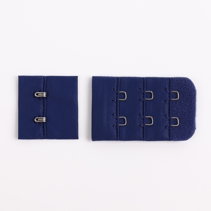 Застёжка для бюстгальтера, 3 ряда 2 крючка, 3 × 3 см, 3 × 5 см, 10 шт, цвет тёмно-синий Застёжка для бюстгальтера, 3 ряда 2 крючка, 3 × 3 см, 3 × 5 см, 10 шт, цвет тёмно-синий