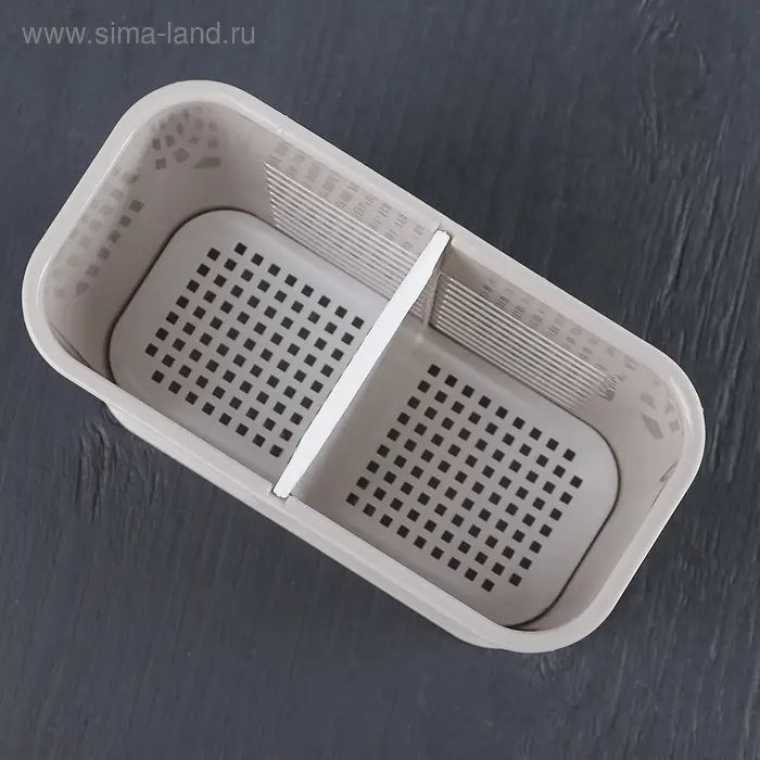 Подставка для столовых приборов Полимербыт, пластик, 8&times;16&times;13 см, МИКС