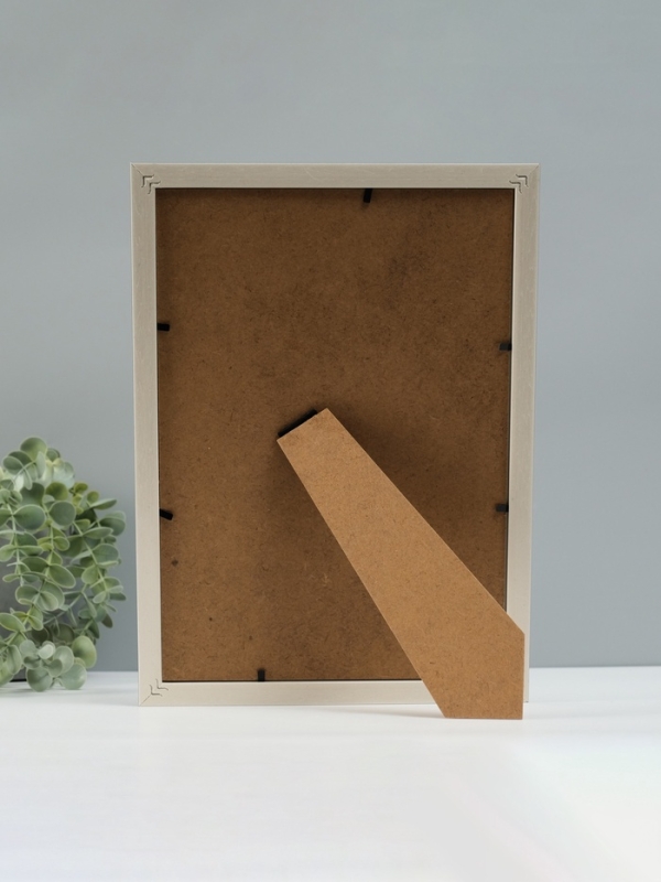 Фоторамка пластик формат А4 "Сине-белая" с золотой полосой 1,5х23,6х32,3 см