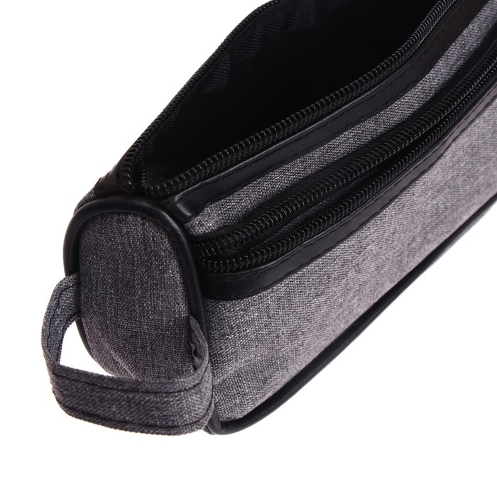 Пенал школьный на молнии Calligrata Пенал школьный на молнии Calligrata "Джинс", 2 отделения, МИКС