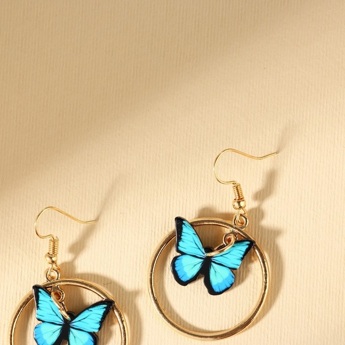 Серьги с кольцами «Расцветай от счастья» Серьги с кольцами «Расцветай от счастья»