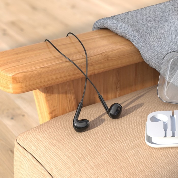 Наушники Hoco M101 Max, проводные, вкладыши, микрофон, 1.2 м, чёрные Наушники Hoco M101 Max, проводные, вкладыши, микрофон, 1.2 м, чёрные