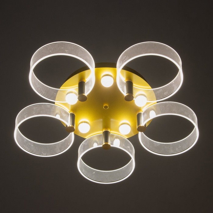 Люстра Люстра "Кворум" LED 48Вт 3000-6000К золото 50х50х10см