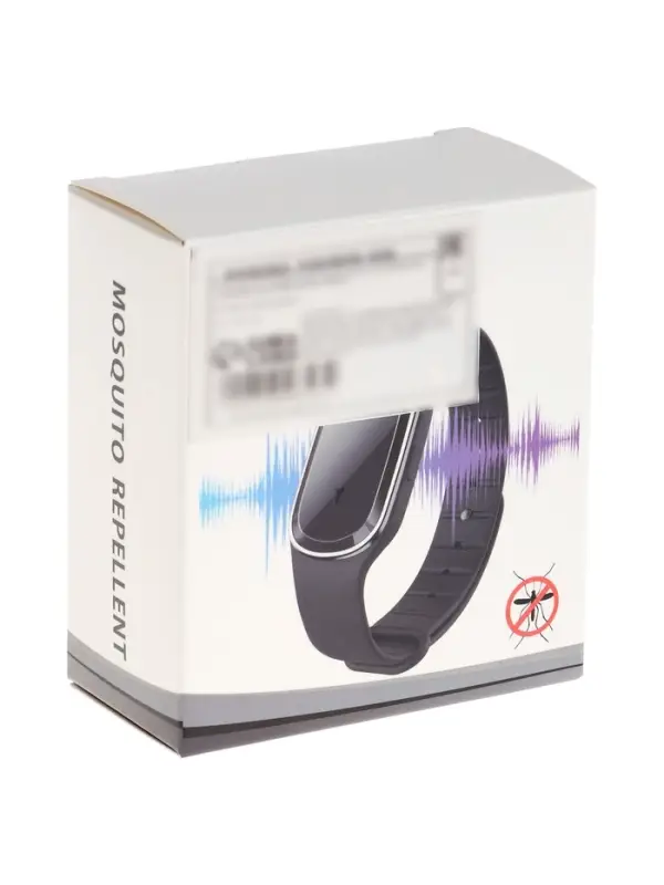 Браслет - отпугиватель комаров LRI-01, ультразвуковой, наручный, 10 м&sup2;, АКБ, 40 мАч, чёрный