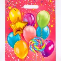 Пакет подарочный &laquo;Ассорти&raquo; полиэтиленовый с вырубной ручкой, 30&times;40 см, 50 мкм