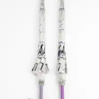 Зонт - трость детский &laquo;Единорог&raquo;, полуавтоматический, 8 спиц, R=45 см, d=90 см, белый/фиолетовый