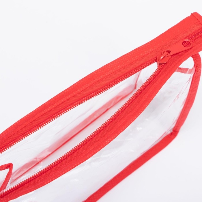 Косметичка на молнии, цвет красный Косметичка на молнии, цвет красный