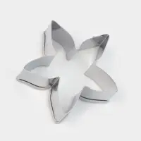 Формы для печенья &laquo;Лепестки розы&raquo;, набор 4 шт., металл, серебристые