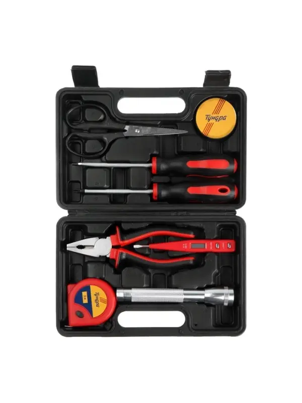 Набор инструментов в кейсе ТУНДРА &laquo;23 ФЕВРАЛЯ&raquo;, в подарочной упаковке, 8 предметов