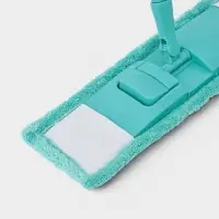 Швабра для мытья пола плоская Доляна, насадка из микрофибры 42&times;12 см, телескопическая стальная ручка 68(122) см