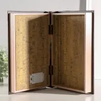 Шкатулка - книга световая &laquo;Поезд в туннеле&raquo;, дерево, искусственная кожа, 28&times;19&times;6 см