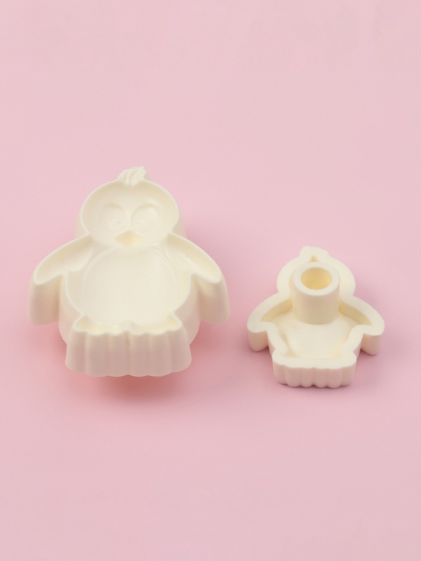 Печати для теста и мастики Доляна «Пингвин», набор 2 шт, пластик, молочные Печати для теста и мастики Доляна «Пингвин», набор 2 шт, пластик, молочные