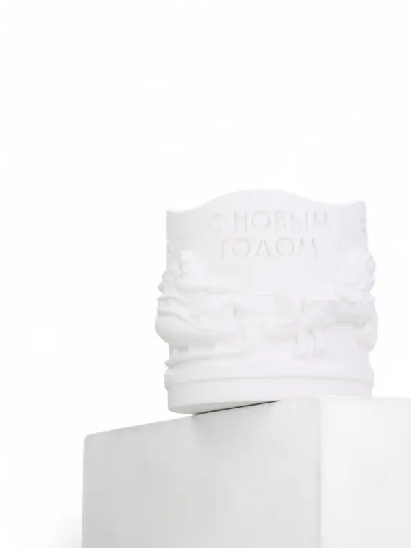 Свеча ароматическая гипс «Новый год», аромат цитрус