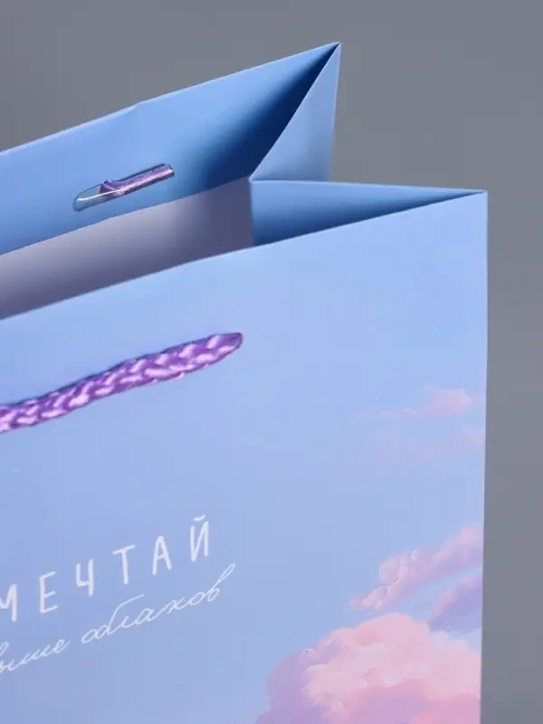 Пакет подарочный "Мечтай выше облаков" ламинированный 18 х 22,3 х 10 см