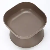 Миска для животных &laquo;КУБ&raquo;, 200 мл, покрытие софт-тач, французский серый