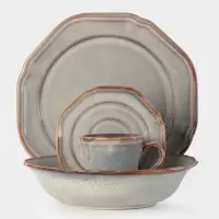Тарелка Magistro Vintage, d=27 см, фарфор, серая
