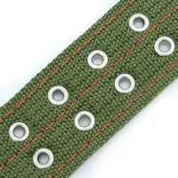 Ошейник, 80&times;4.9 см, ОШ 64-74 см, четырёхслойный, с вертлюгом, полиэстер, зелёный