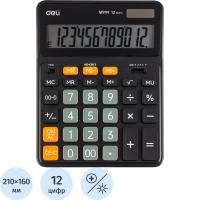 Калькулятор настольный полноразм. Deli EM999, 12-ти разрядный, черный