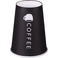 Стакан одноразовый бум 1сл 350 мл d-90мм Total Black,(1 диз.в тубе) 50шт/уп