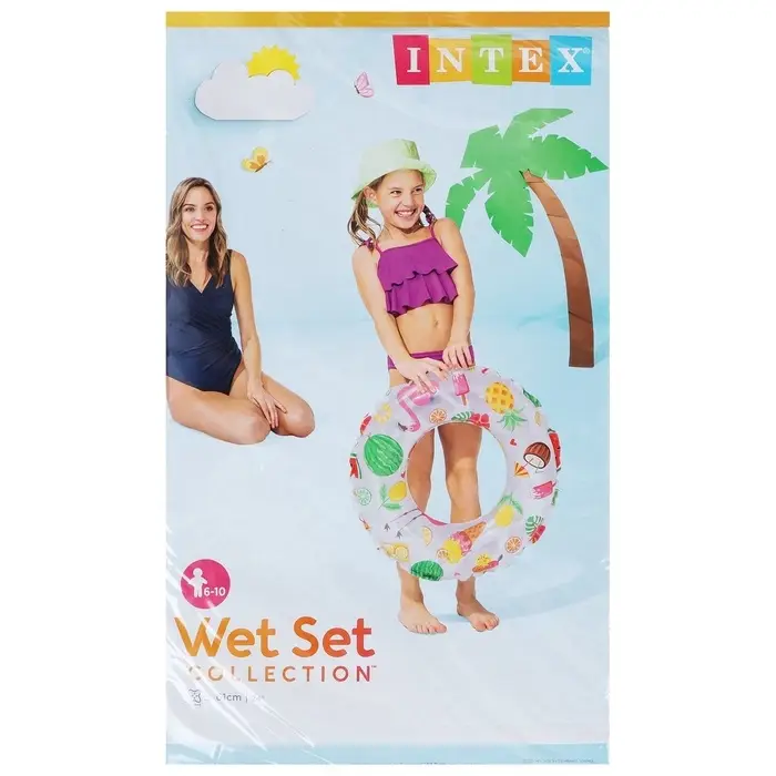 Круг для плавания &laquo;Яркий&raquo;, надувной, d=61 см, от 6-10 лет, МИКС, 59241NP INTEX