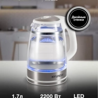 Чайник HYK-G3506 1.7л. 2200Вт белый