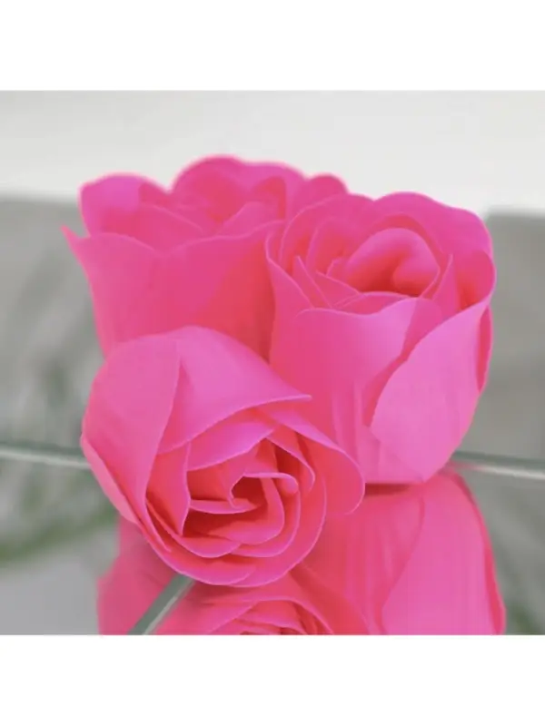 Мыльные розочки, фуксия, набор 3 шт., в коробке