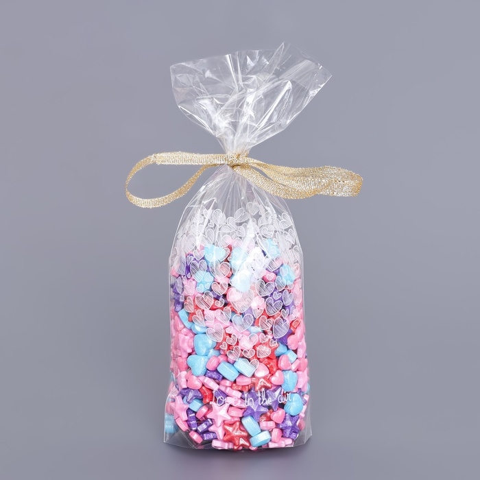 Пакет фасовочный БОПП, с донной складкой, Пакет фасовочный БОПП, с донной складкой, "Любовь в воздухе" 9*19 см набор 50 шт