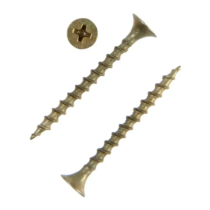 Саморез 3.5&times;41 ТУНДРА PREMIUM, потай, крупная резьба, шлиц PH 2, желтый цинк, 1 кг