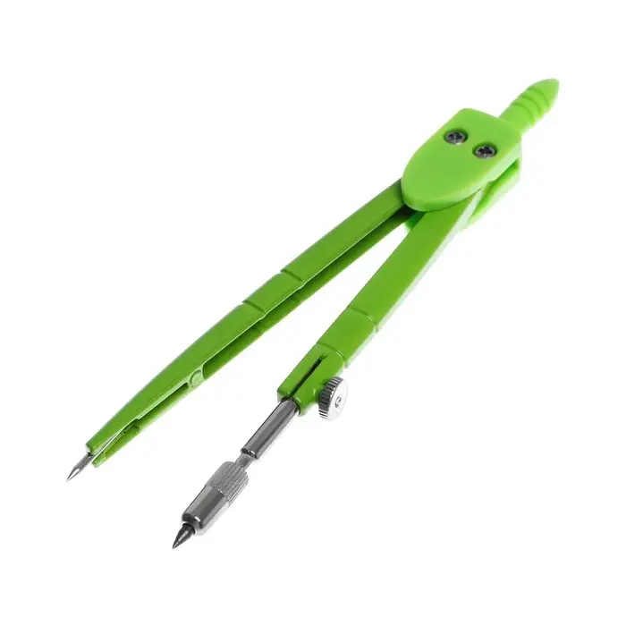 Циркуль металлический Calligrata, 120 мм, с колпачком, с запасным грифелем, в пластиковом пенале