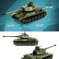 Танковый бой Т34 vs Tiger, на радиоуправлении, 2 танка, свет и звук