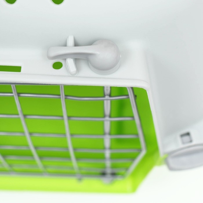 Переноска для животных пластиковая 47 х 30 х 35 см, вес до 9 кг, зелёная Переноска для животных пластиковая 47 х 30 х 35 см, вес до 9 кг, зелёная