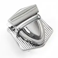 Застёжка для сумки, 3.3&times;3.5 см, цвет серебряный