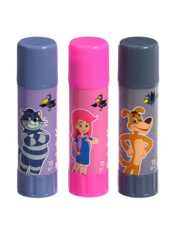 Клей-карандаш, ErichKrause EasyStick Простоквашино, PVP, экономичный расход, 15 г, МИКС