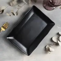 Блюдо для подачи &laquo;Чёрный Восток&raquo;, 25.5&times;17.2&times;3 см, пластик, чёрное