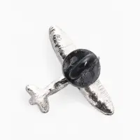 Значок &laquo;Самолёт&raquo;, цвет серебро