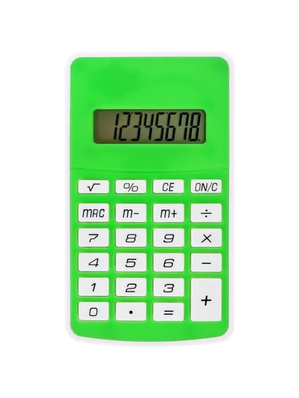 Калькулятор карманный, 08-разрядный 5828, корпус зеленый