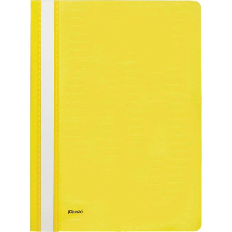 Скоросшиватель пластиковый Комус А4 желтый 1810